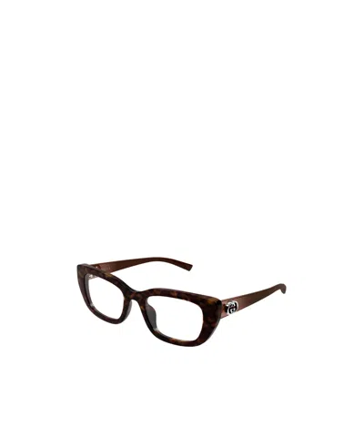 Gucci Geometric Flat Lens In Orange