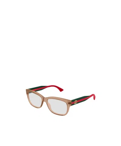 Gucci Geometric Flat Lens In Brown