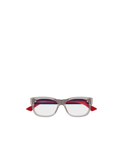 Gucci Geometric Flat Lens In Gray