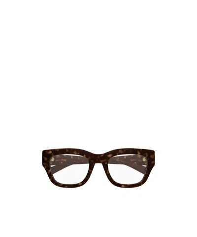 Gucci Geometric Flat Mirror In Brown