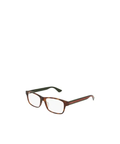 Gucci Geometric Frame Flat Mirror In Brown