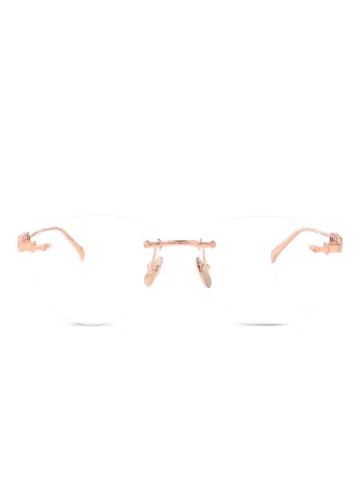 Gucci Gg1806o Glasses In Gold-gold-transparent