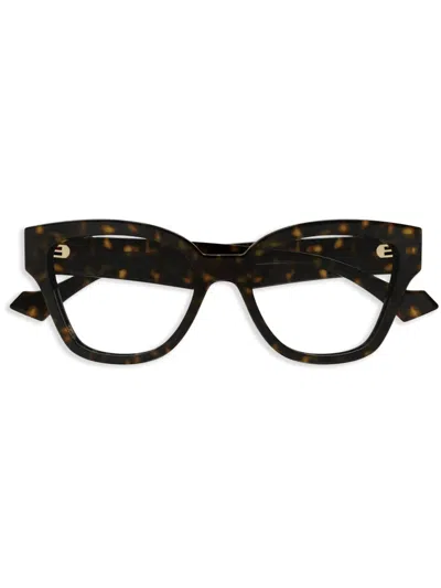 Gucci Gg1424o002-havana-havana-transparent In Multi