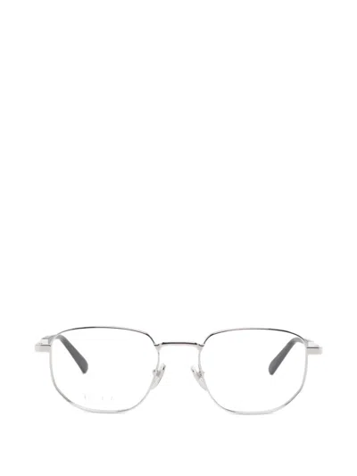 Gucci Geometric Frame Glasses In Silver