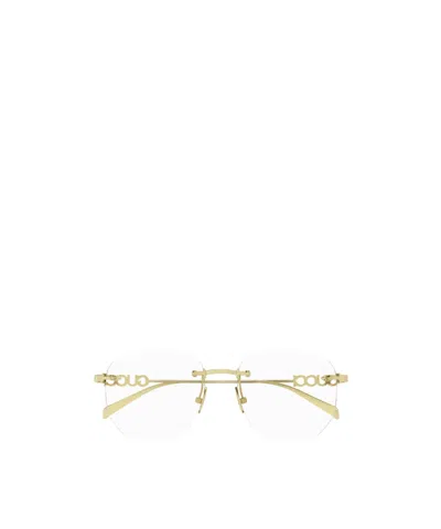 Gucci Geometric-frame Glasses In White