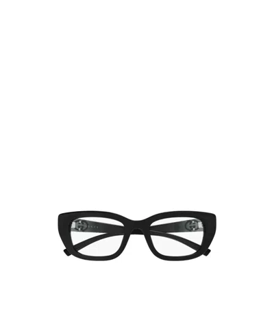 Gucci Geometric Frame Plano Lens In Black