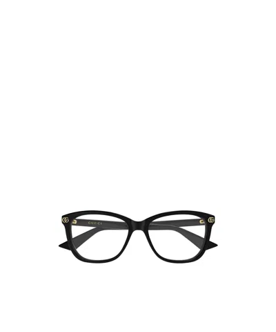 Gucci Geometric Frame Plano Lens In Black