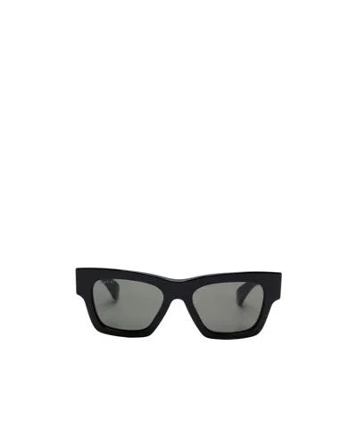 Gucci Geometric Frame Plano Mirror In Black
