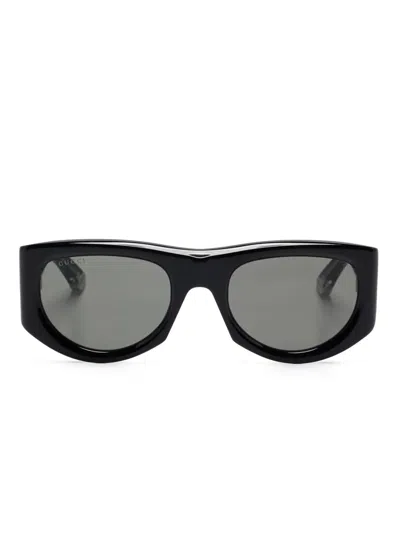 Gucci Geometric-frame Sunglasses In Black