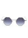 Gucci Geometric-frame Sunglasses In シルバートーン