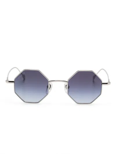 Gucci Geometric-frame Sunglasses In シルバートーン
