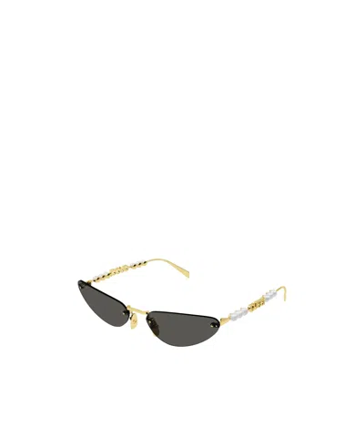 Gucci Geometric Frame Sunglasses In Black