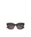Gucci Geometric Frame Sunglasses In Black