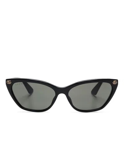 Gucci Geometric-frame Sunglasses In Black