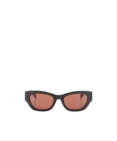 Gucci Geometric Frame Sunglasses In Brown