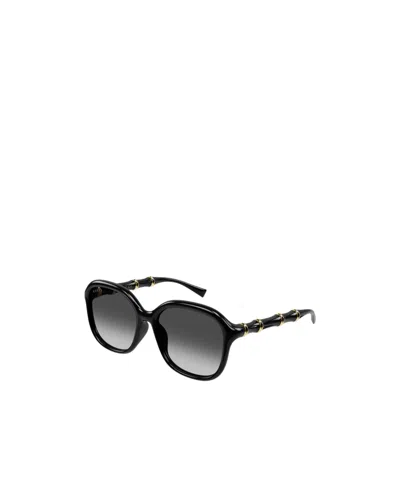 Gucci Geometric Frame Sunglasses In Blue