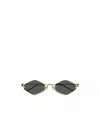 Gucci Geometric-frame Sunglasses In Black