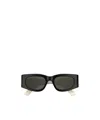 Gucci Gg1664s Linea Gg Logo 001 Black Ivory Grey Sunglasses In Black