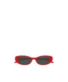 Gucci Eyewear G String Oval Frame Sunglasses In Red