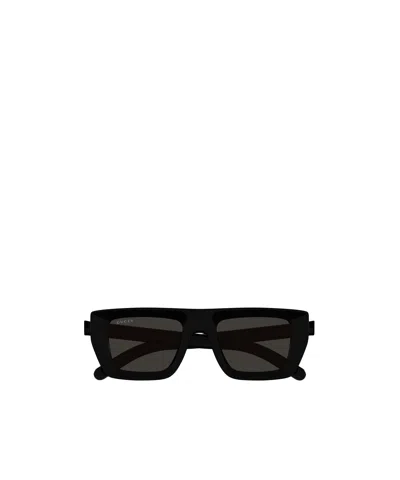 Gucci Geometric Frame Sunglasses In Black