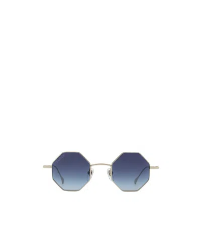 Gucci Geometric-frame Sunglasses In Blue