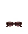 Gucci Geometric Frame Sunglasses In Brown