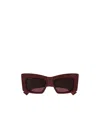 Gucci Geometric Frame Sunglasses In Brown