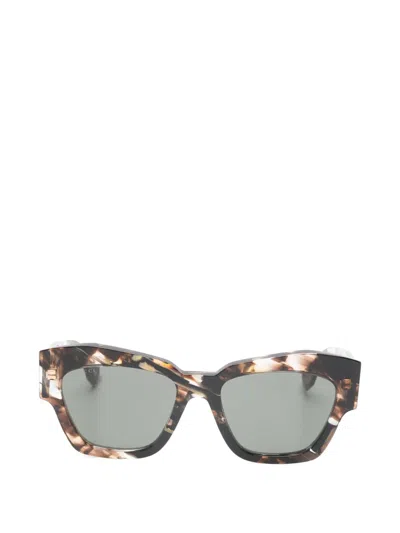 Gucci Geometric-frame Sunglasses In Multi
