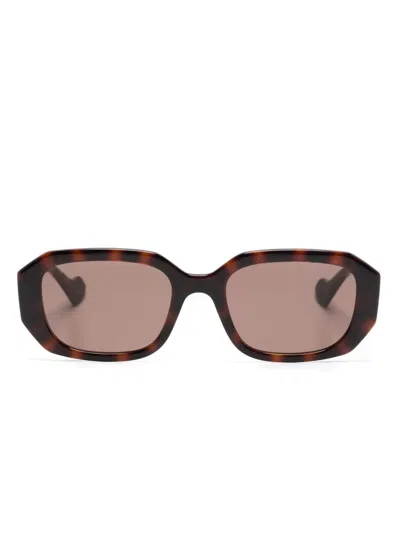 Gucci Sonnenbrille Mit Geometrischem Gestell In Brown