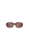 Gucci Geometric-frame Sunglasses In Brown