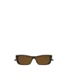 Gucci Geometric Frame Sunglasses In Brown