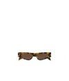 Gucci Geometric Frame Sunglasses In Brown