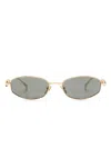Gucci Geometric Frame Sunglasses In Gold