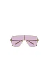 Gucci Geometric Frame Sunglasses In Pink
