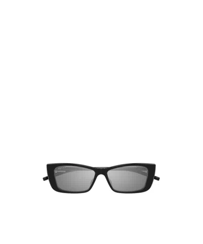 Gucci Geometric Frame Sunglasses In Gray