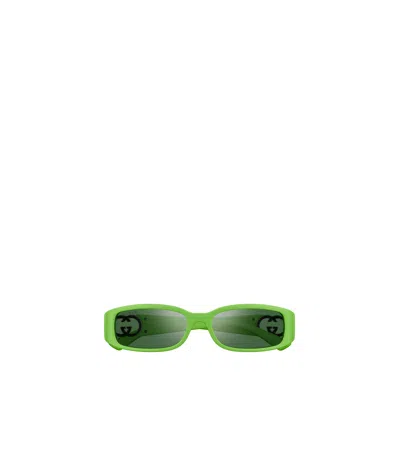 Gucci Geometric Frame Sunglasses In Green