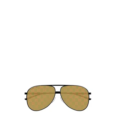 Gucci Geometric Frame Sunglasses In Green