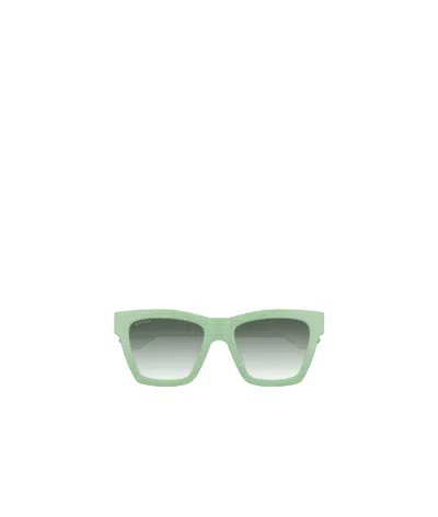 Gucci Geometric Frame Sunglasses In Green