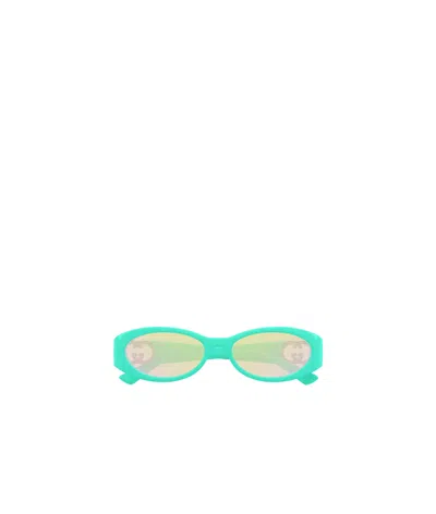 Gucci Geometric Frame Sunglasses In Green