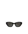 Gucci Pearl-embellished Cat-eye Sunglasses In Black