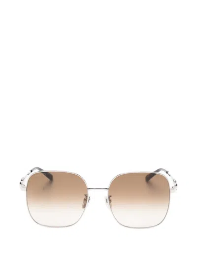 Gucci Geometric-frame Sunglasses In Neutral