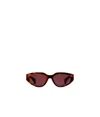 Gucci Geometric Frame Sunglasses In Red