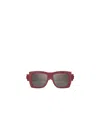 Gucci Geometric Frame Sunglasses In Red