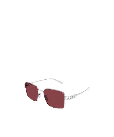Gucci Geometric Frame Sunglasses In Metallic
