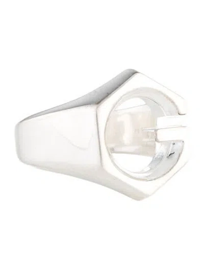 Pre-owned Gucci Geometric G Ring In Multi