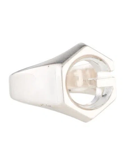 Pre-owned Gucci Geometric G Ring In Multi