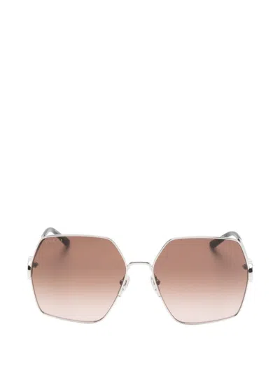 Gucci Geometric Logo Sunglasses In Gray