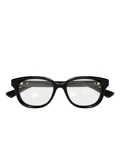 Gucci Geometric Logo-temples Glasses In Black