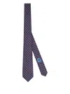Gucci Interlocking G Silk Tie In Blue