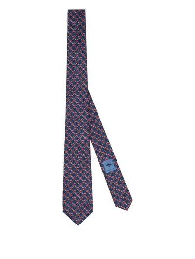 GUCCI GEOMETRIC-PATTERN SILK TIE